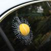 Realistic 3D Ball Hit Car Window Decal Durable PP Glass Sticker Creative Sunproof Waterproof Decor for Car Accessories