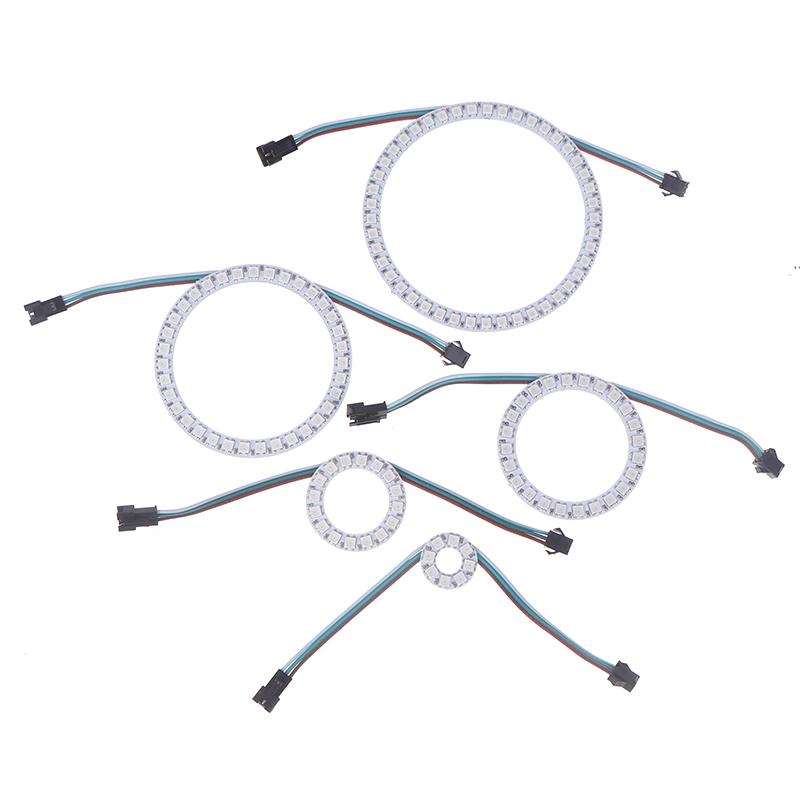 Ws2812B Addressable Led Pixel Ring 8/16/24/35/45Leds Ws2812 Rgb Led Diode Ring Color Ic Built-In Led