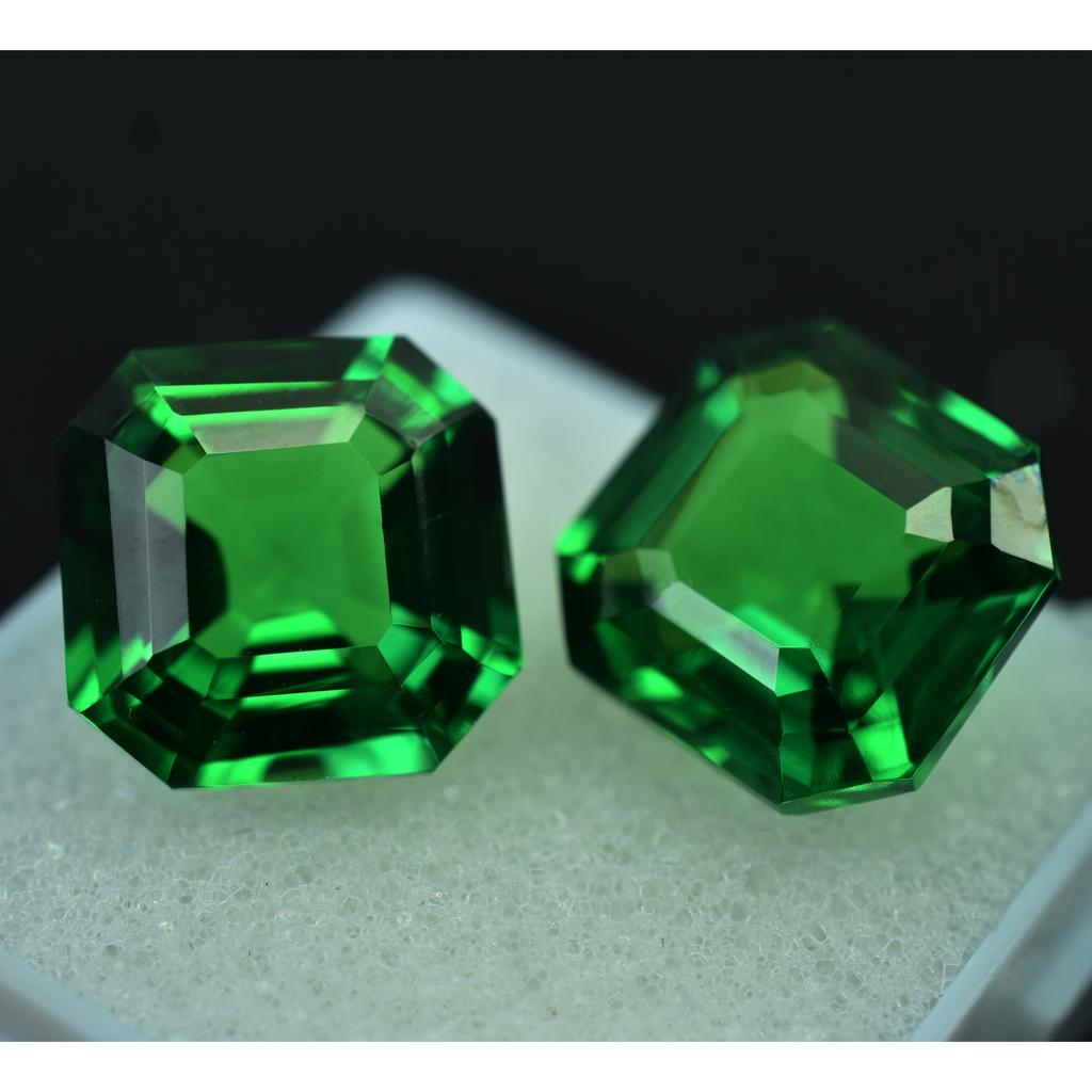 Making Jewelry Tsavorite Garnet Square Cut Green 20 Ct Loose Gemstones