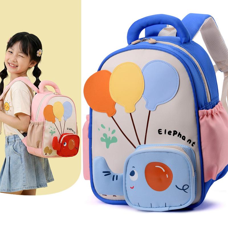 Schoolbag new children's bag cute baby elephant kindergarten schoolbag cartoon lightweight boys and girls backpack large capacity backpack
