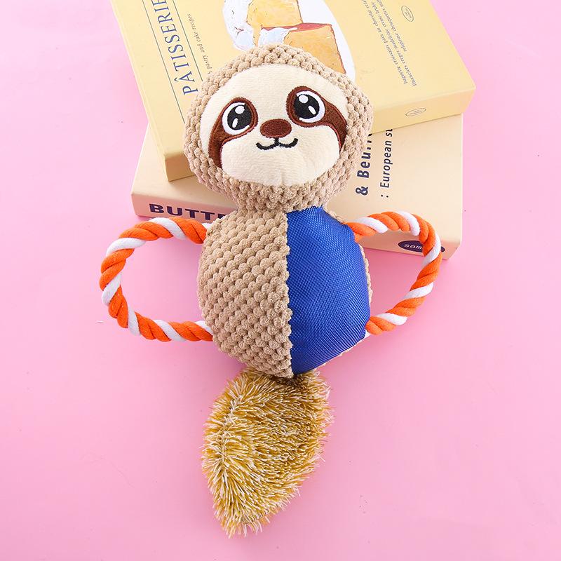 Pet Cotton Rope Toys, Interactive Training Toys for Making Sounds, Grinding Teeth and Cleaning Teeth for Medium and Large-sized Dogs