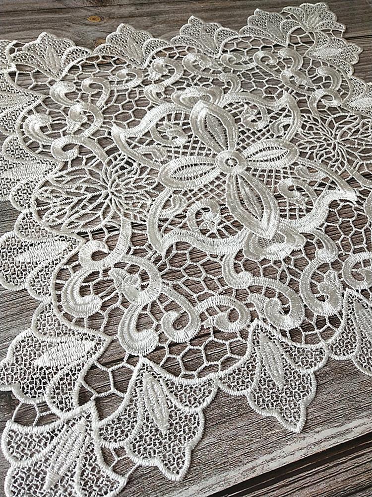 Modern Lace Embroidery Table Place Mat Cloth Placemat Cup Mug Tea Coffee Coaster Dining Doily Drink Glass Pad Christmas Kitchen