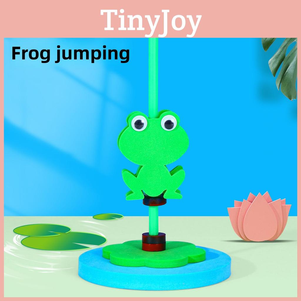 Bouncing Frog Magnet Experimental Assembly Material Set Children Toy Puzzle