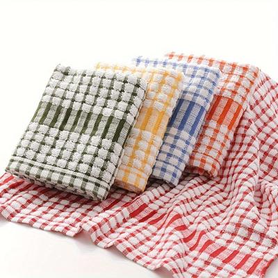 39x64cm Large Plaid Kitchen Cleaning Cloths Towels- Absorbent Reusable Dish Towels In Multipurpose Napkins Table And Outdoor Use