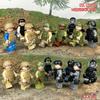 16 Modelle M8065 Anti-Terror-Puppe Waffenzubehör Miniaturpartikel Baustein Junge Spielzeug Montagepuzzle