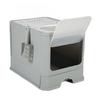 Cat Litter Box Fully Enclosed Drawer Type Prevent Leakage Large Space Kitten Toilet Box for Indoor Gray