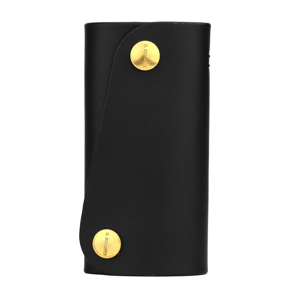 IL BISONTE Key Case SKH115 PV0039 BK255H IO KEYRING Black Black [Item]