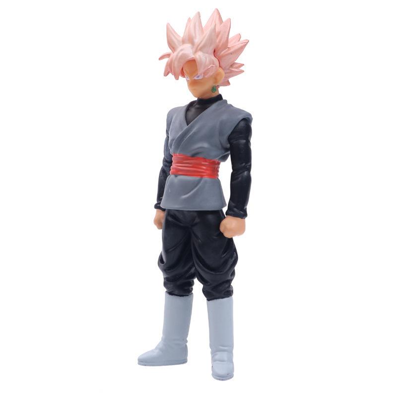 6Pcs/Lot 13cm Cartoon Anime Dragon Ball Doll Model Blue Pink Black Goku Vegeta Zamasu Super Saiyan Figure Decoration Doll Toys