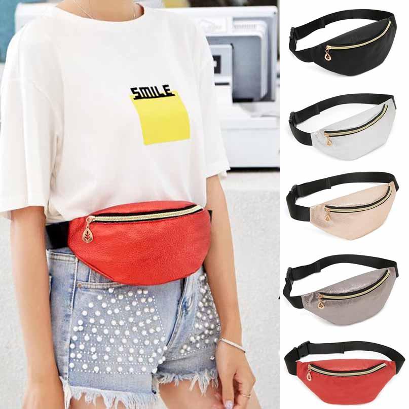 Compact And Chic Travel Hip Bag For Women With Zipper Closure And Pocket