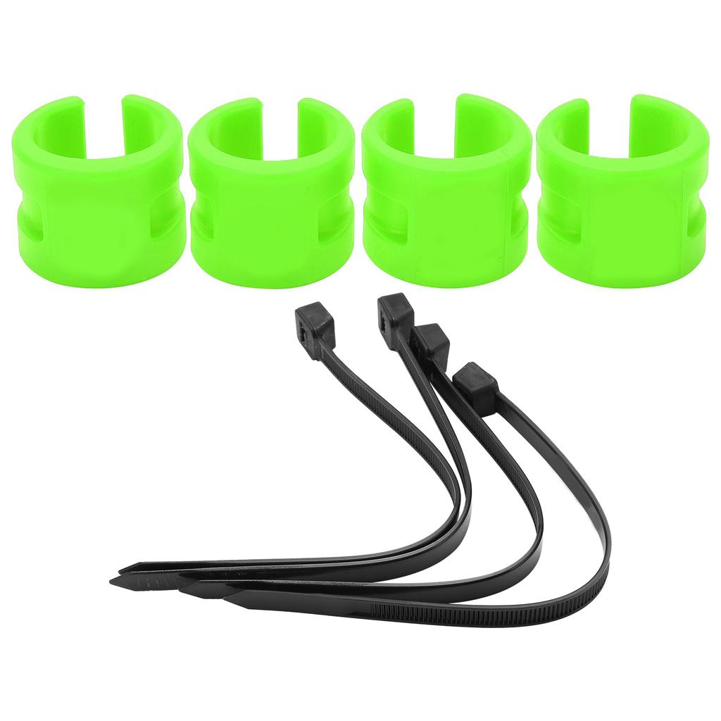 4pcs set Bike Front Rear Fork AntiCollision Rubber Protection Ring Guard Chain Sticker(Green )