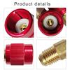 4 Pcs R410A Refrigerant Adapter Set Quick Connect Brass Conversion Set R410A Adapter Set for Air Conditioning Systems