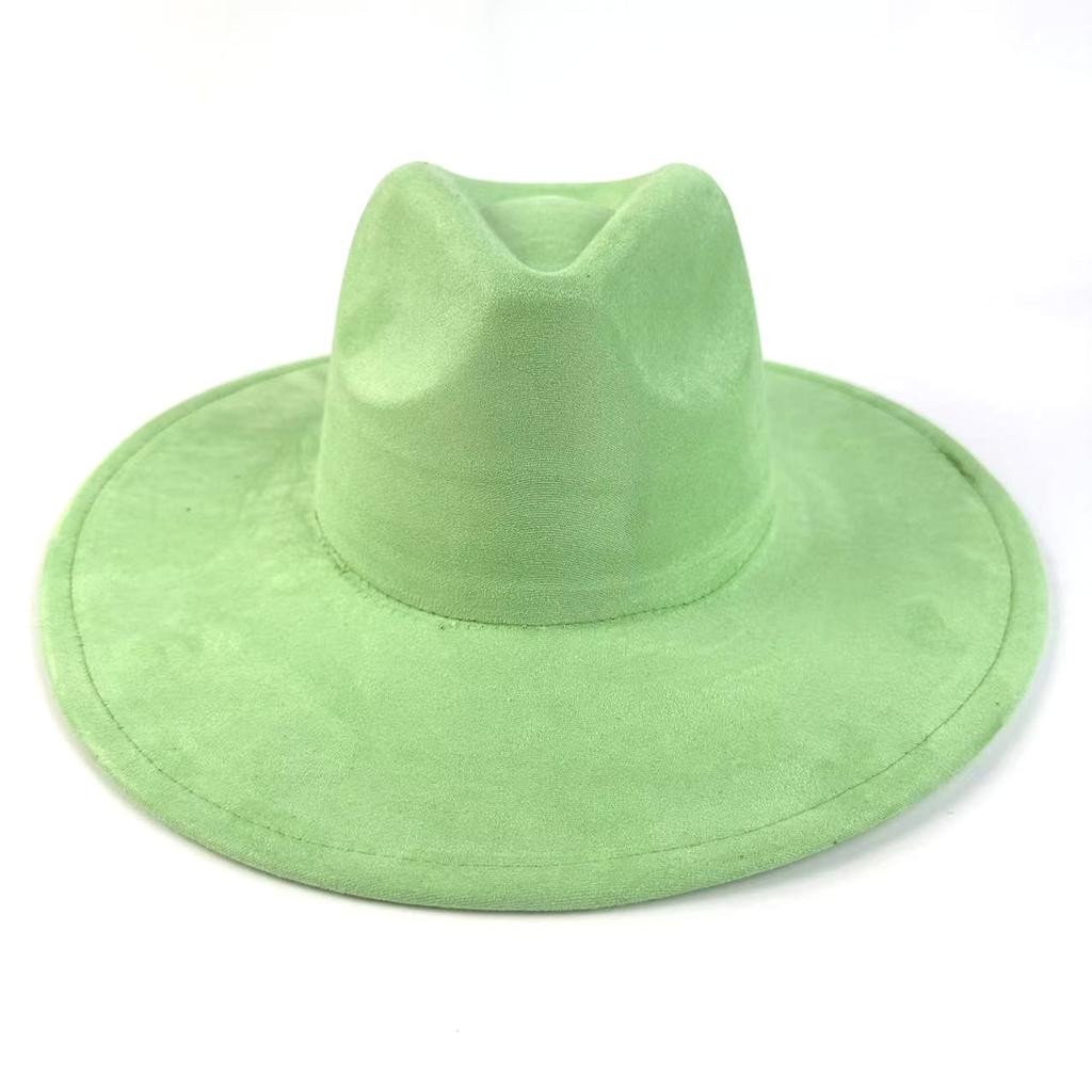 European And American Style New Big-Brimmed Suede Top Hat Fashionable Simple Top Hat Peach Heart Top Big-Brimmed Jazz Hat