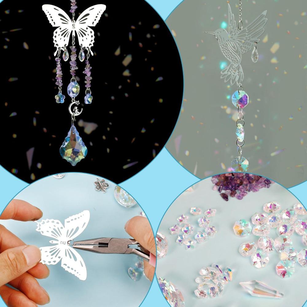 400Pcs Colorful Sun Catcher Arts DIY Suncatchers DIY Making Supplies Home Decor