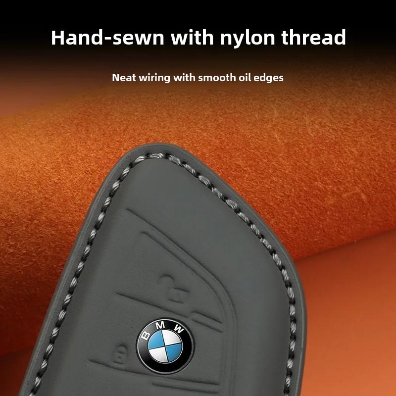 BMW Car Key Case Cow Leather Key Cover I3 Three Series Five Series Five 30X1 Shell X 3 Five Series X 5 Knife Fork IX3 MPSGW1
