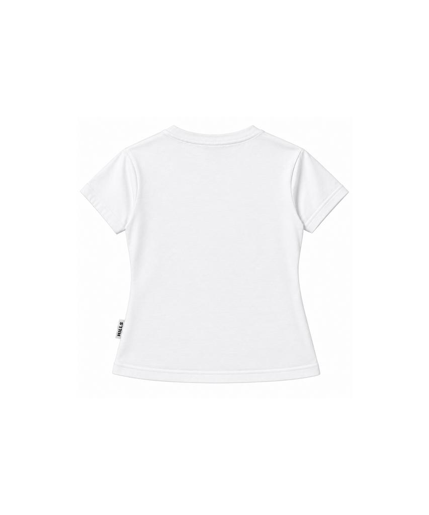 PEONIHILJEU Three Horses Short Sleeve T-Shirt White