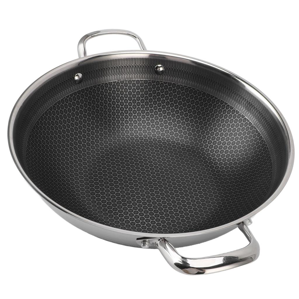 Tigaie Stick Proof din oțel inoxidabil 316 Tigaie cu mâner dublu pentru inducție