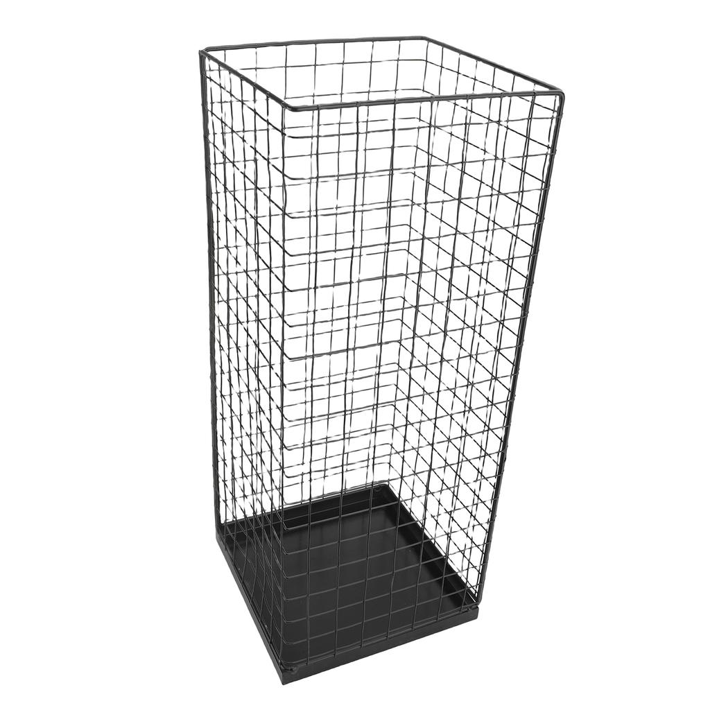 Umbrella Holder Metal Entryway Storage Rack Indoor Entrance Walking Stick Stand with Bottom Drip Tray Black