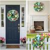 Plastic Easter Decoration Wreath Simulated Plant Spring Floral Wreath  Garden Yard