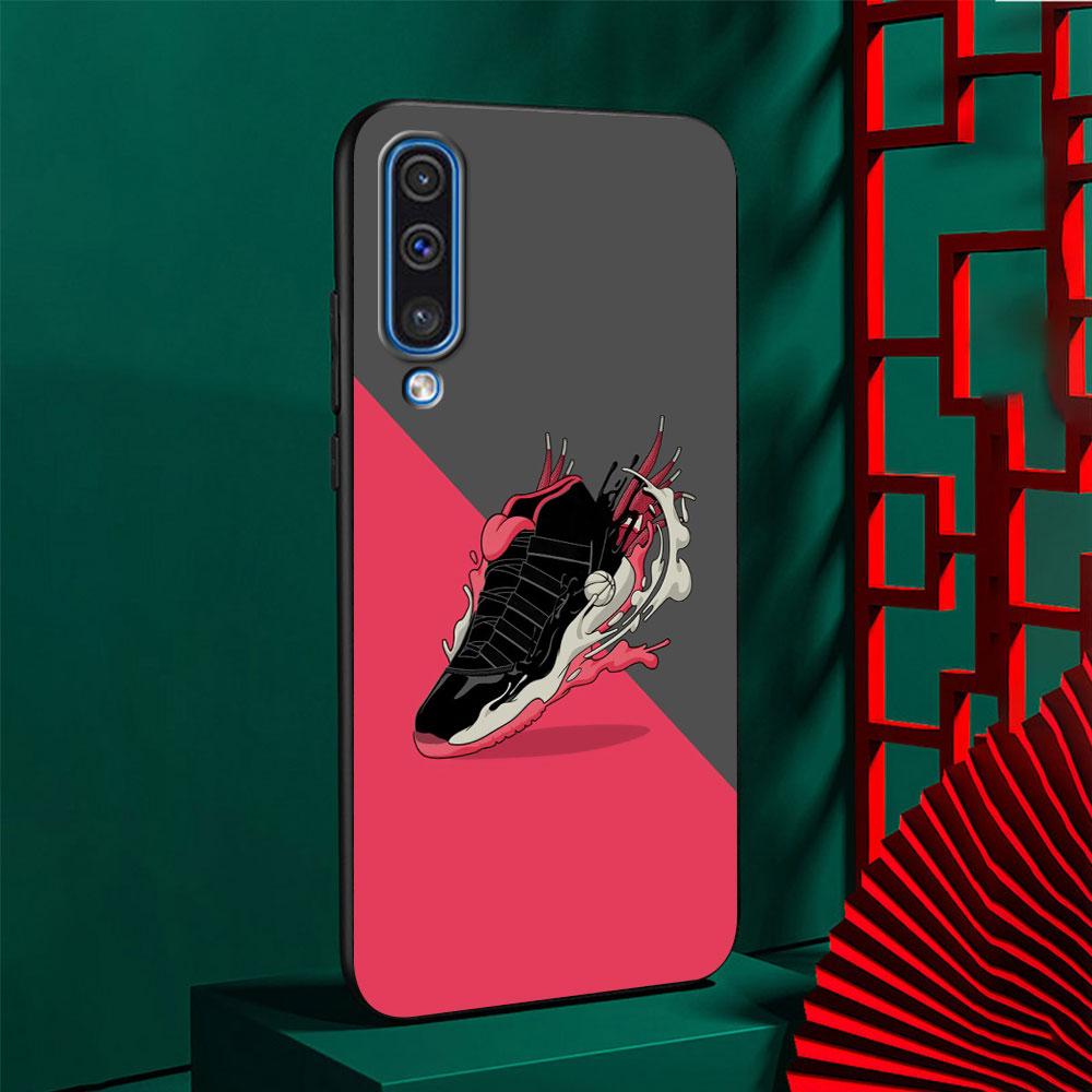 Pouzdro na boty Sneakers pro Samsung Galaxy A50 A50s A40 A20e A20 A30 A30s A70 A70s A10 A10s A20s A11 A21 A42 Černý kryt na telefon