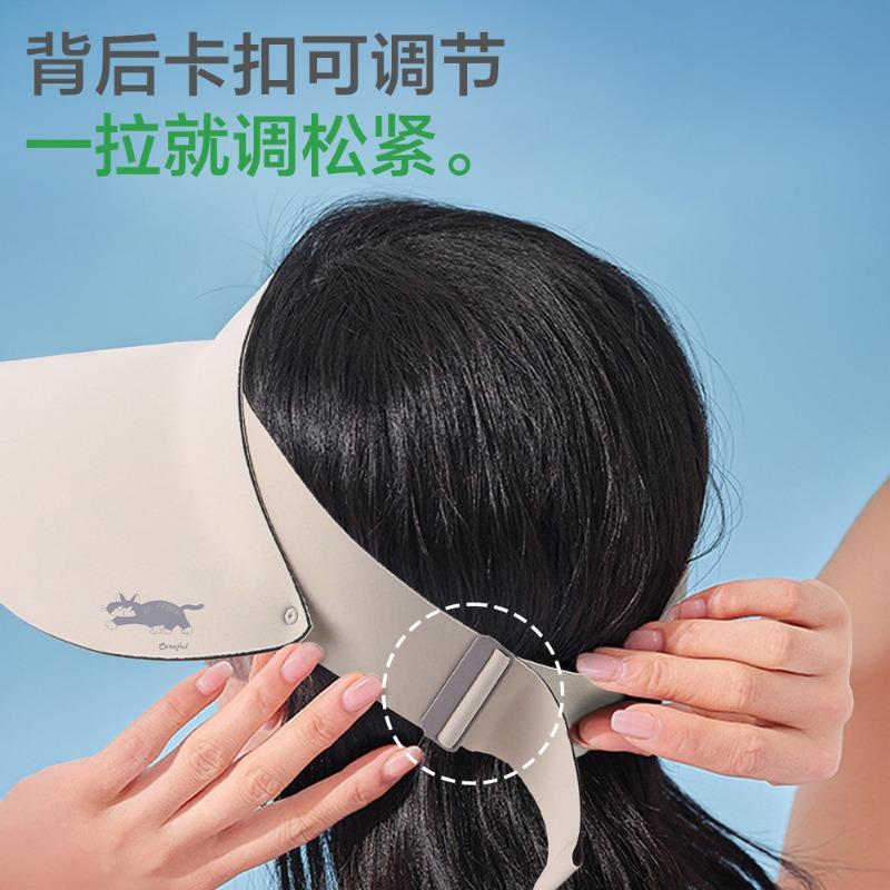 enlarged and widened sunscreen sunshade empty top hat summer outdoor beach hat UV protection large brim sunscreen hat