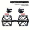 Wide X-Shaped Aluminum Alloy Bike Pedals - Durable for Mountain & Road Bikes, Black