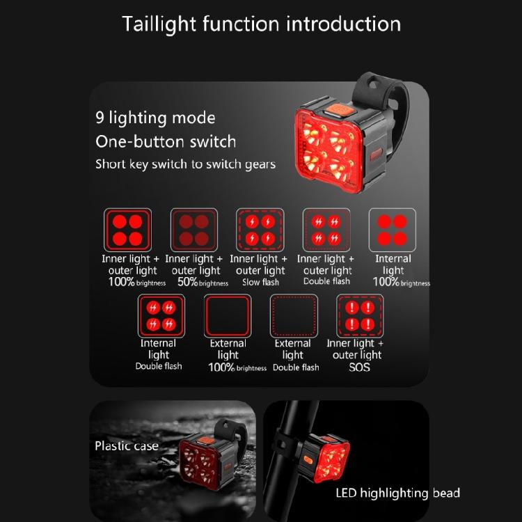 Rechargeable Bike Taillight Seapost Tail Light Bike Accessories Bike Light