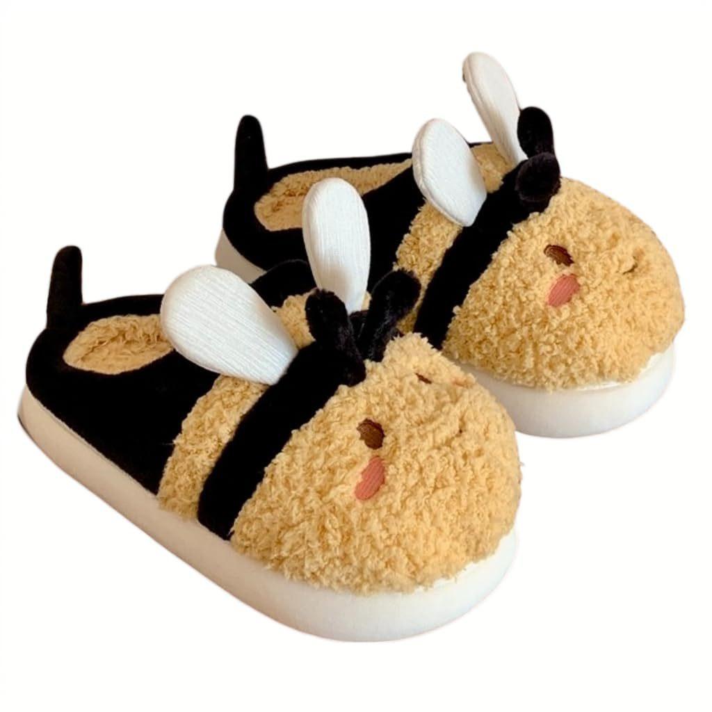 Cute cartoon cotton slippers female winter student home non-slip thick-soled warm plush bag head confinement shoes
