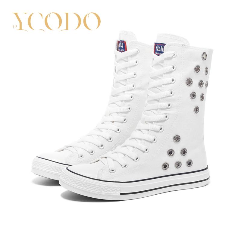 2023 Women's Spring/autumn and Summer Casual Canvas Shoes with Inner Zipper Air Vent for Girls' Student Short Canvas Boots