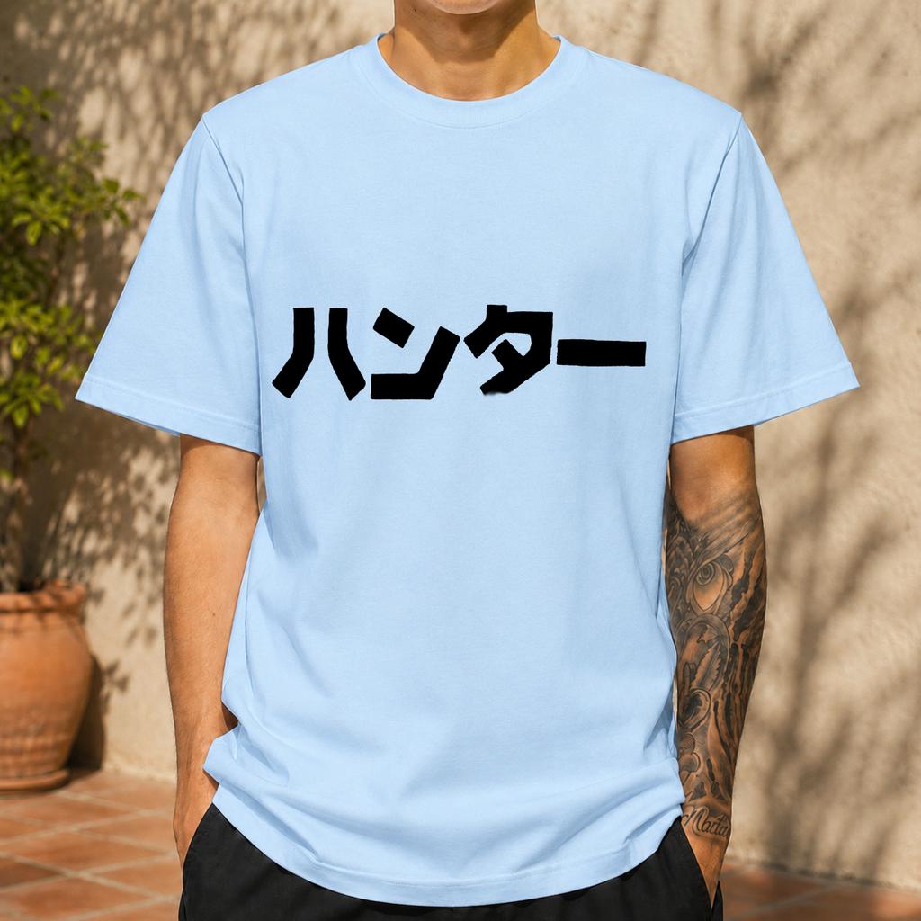 2026 New Pure Cotton Tshirt With Japanese Letter Print Japanese Retro Round Neck Top Casual Short Sleeve