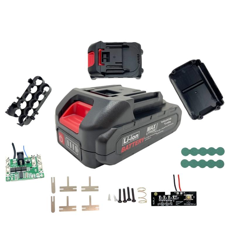 21V Lithium Battery Casing Circuit Protection Board with Sturdy Socket Easy Project Assembly for Rechargeable Tools