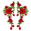 3D Flower Embroidery Flower Applique Multi-Color Handmade Sew On Patch Embroidery DIY Embroidery Repair Patch Wedding Decoration