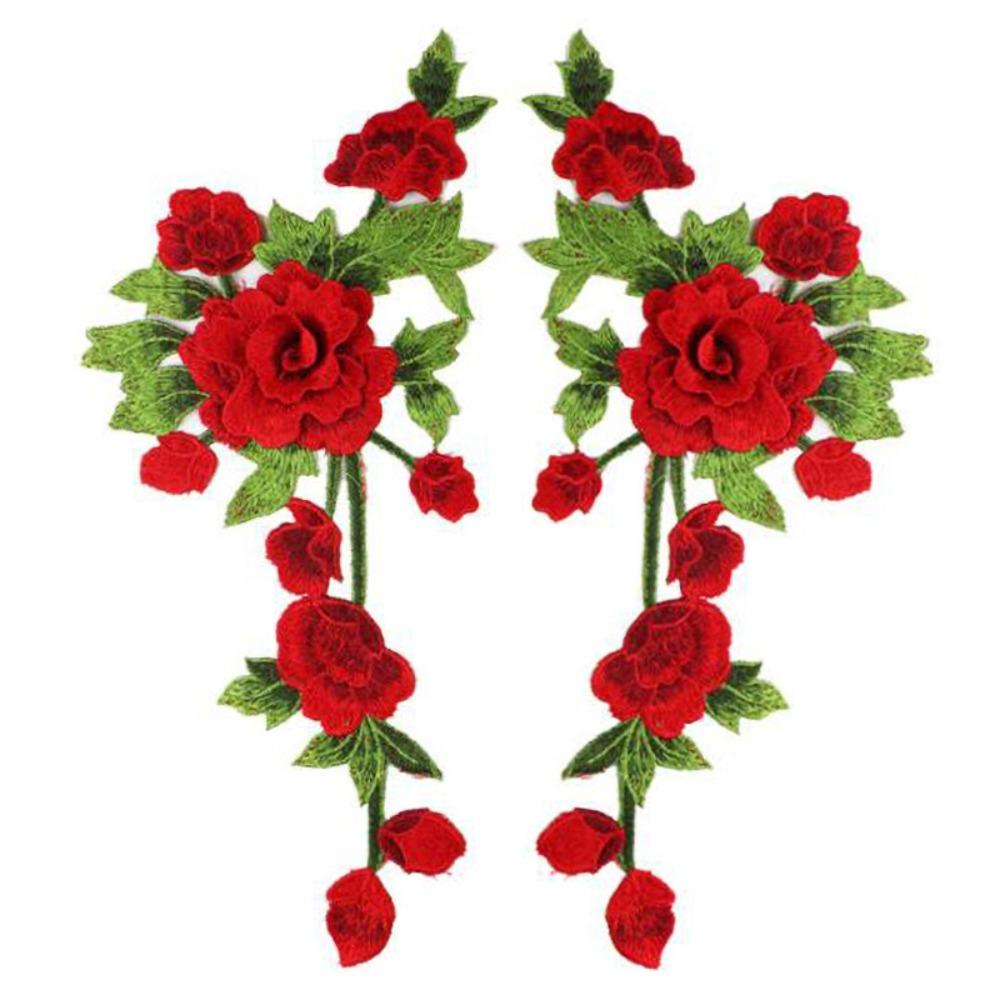 3D Flower Embroidery Flower Applique Multi-Color Handmade Sew On Patch Embroidery DIY Embroidery Repair Patch Wedding Decoration