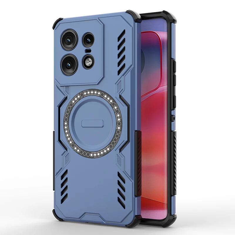 Pancerne etui z odprowadzaniem ciepła, odporne na wstrząsy, magnetyczne etui na Motorola Edge 50 Pro Fusion 40 Neo, poduszki powietrzne w czterech rogach, etui ochronne przed upadkiem