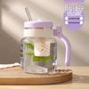 Anti-scald Glass Tea Infuser Cup with Straw