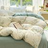 Winter Thick Warm Milk Coral Fleece Bedding Set Ins Fresh Duvet Cover Single