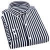 Men Dress Shirt Mens Business Casual Stripe Button Down Shirts Brand Clothing Slim Fit Long Sleeve Camisa Masculina M-5XL NS5561