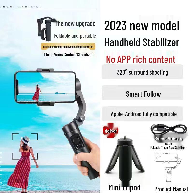 Smart Handheld Gimbal: Anti-Shake Stabilizer for Video Recording, Live Streaming, Vlogging & Face Tracking