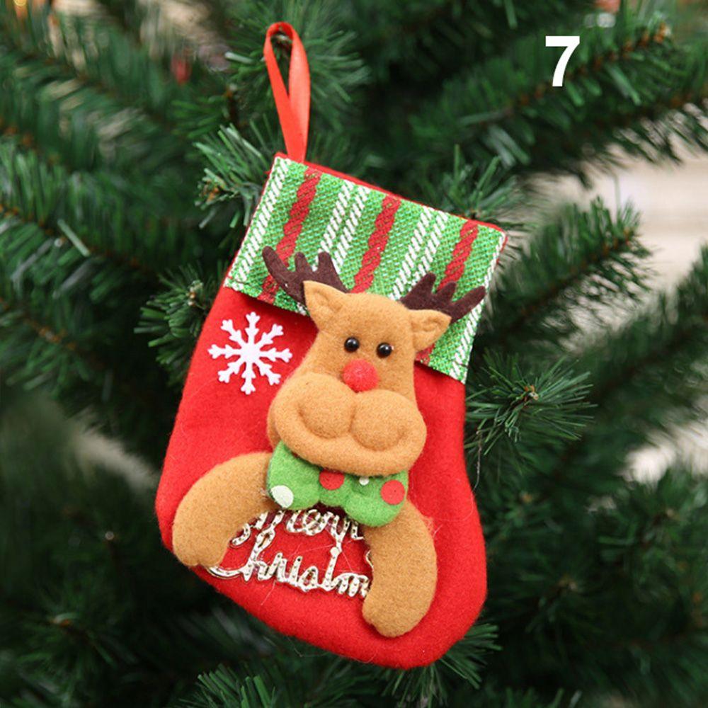 Lovely Hanging Socks New Year Decoration Candy Bag Christmas Ornament Xmas Tree Decor Stockings