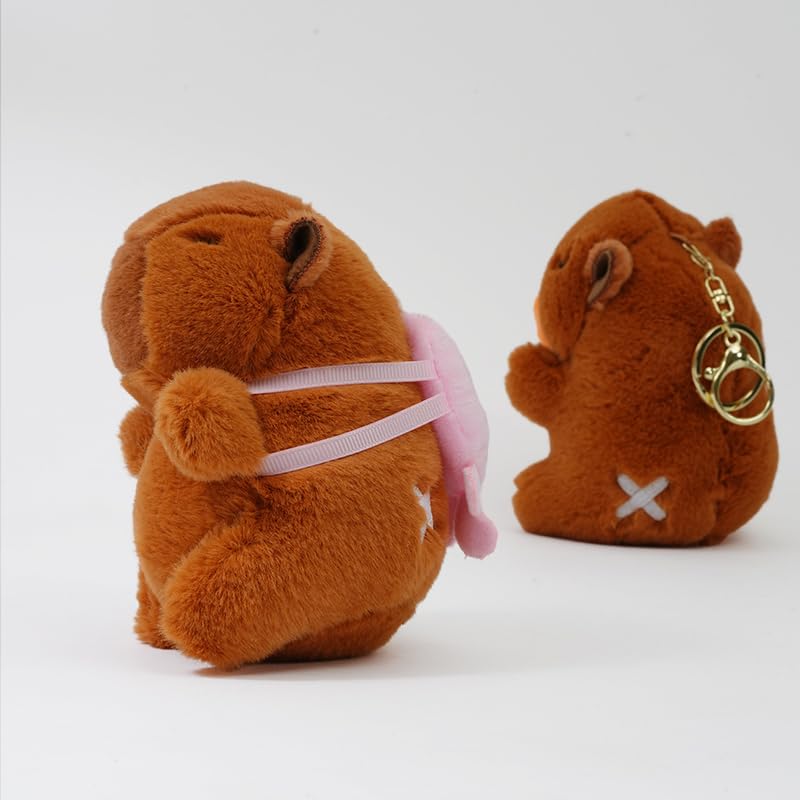 Clearstone Capybara Plush Keychain, Chavimaru Octopus, 18.5cm, Brown