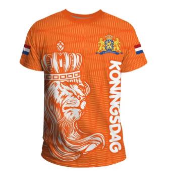 2025 Dutch Flag T-shirt 3D Printed Dutch Orange T-shirt Oversized Short-sleeved Outdoor Sports Top T-shirt