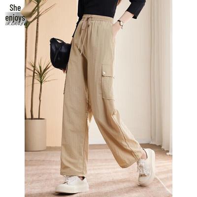 Women's Lightweight Wide-Leg Cargo Pants