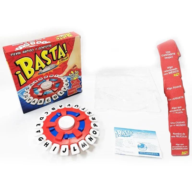 Basta Game Juego De Palabra Spanish English Vocabulary Letter Pressing Board Game Fast Paced Family Party Game For Adults Travel