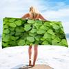 Green Clover St Patrick's Day Bath Towel Oversized Lightweight Beach Towel Travel Swim Pool Yoga Camping for Adults Women Men