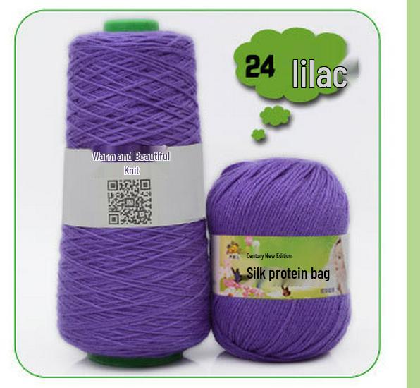 Filato di Cotone al Latte con Proteine della Seta per Maglieria e Uncinetto per Sciarpa per Neonato
