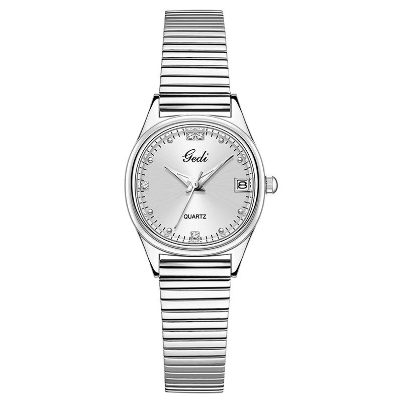 Niche High-End Calendar Women'S Watch, Small Student Exquisite Light Luxury High-Value Waterproof Quartz Watch
