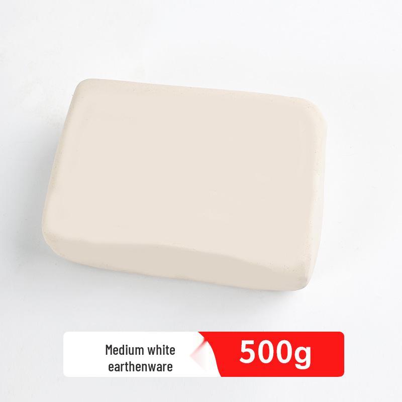 500g High White No-Bake Polymer Clay for DIY Porcelain Sculpting – Perfect for Kids' Pottery Projects and Handmade Creations
