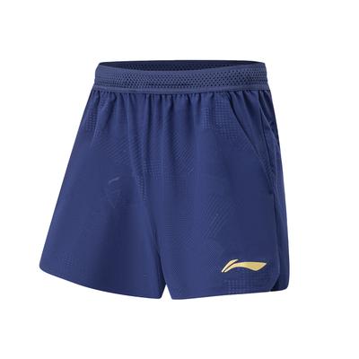 Li Ning Logo Print Quick-Dry Elastic Invisible Waist Casual Shorts Men Shorts Blue AAPU047-2