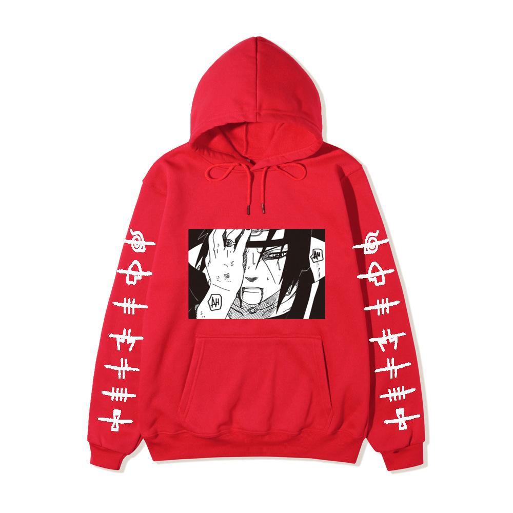 Naruto Uzumaki Anime Graphic Winter Thick Fleece Lined Warm Long Sleeve Hooded Sweatshirt Casual Loose Daily Outdoor Pullover Tops
