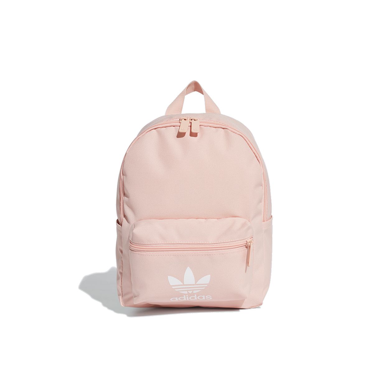 Adidas Originals Large Logo Student Polyester Backpack Small Women Backpack Pink GK0054 Girlish Pink