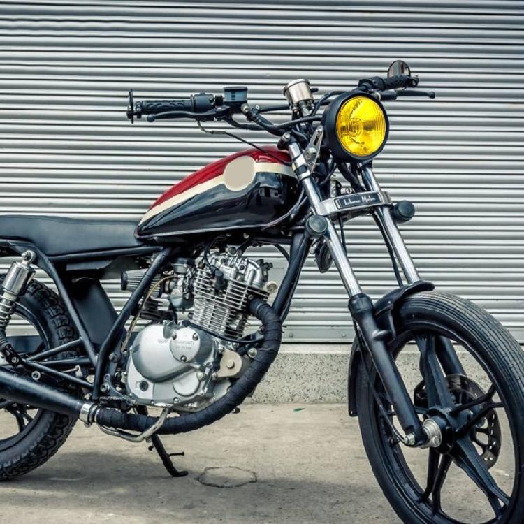 5,75" Gelber Retro-Motorradscheinwerfer